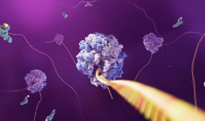  A 3D animated illustration of mRNA